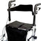 Aidapt transport rolstoel rollator - aluminium - wit