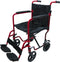 Aidapt transportrolstoel - aluminium - compact - rood