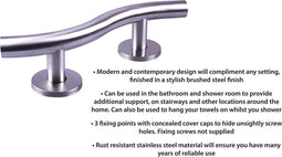 Aidapt wandbeugel geborsteld 620mm