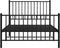 vidaXL - Bedframe - met - hoofd- - en - voeteneinde - metaal - zwart - 100x190 - cm