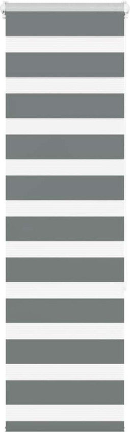 vidaXL - Zebra - rolgordijn - 40x150 - cm - stofbreedte - 35,9 - cm - donkergrijs