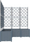 vidaXL - Tuinplanter - met - Trellis - 5 - stuks - Lichtgrijs - 120x120x143 - cm