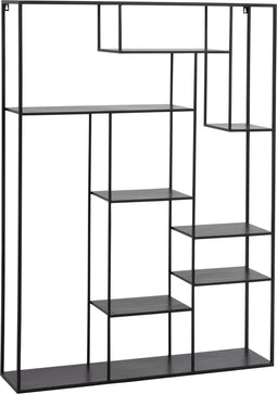 J-Line rek Ongelijke Legplank - metaal - zwart