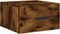 vidaXL - Nachtkastje - wandgemonteerd - 35x35x20 - cm - gerookt - eikenkleurig