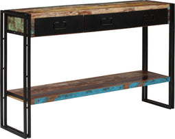 vidaXL - Wandtafel - 120x30x76 - cm - massief - gerecycled - hout
