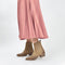 PS Poelman TARTOR - Dames Enkellaarzen - Beige Leer met Snake Print - Maat 37