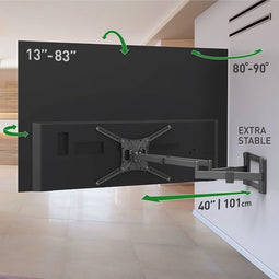 Barkan Mounting Systems BM464XL - Draaibare TV-beugel 13-80 inch - Zwart