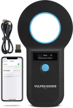 Vulpes Goods® Pets - Chipreader - Chiplezer FDX-B ISO11784/85 - OLED display - PRO versie