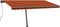 vidaXL - Luifel - automatisch - met - LED - windsensor - 400x300 - cm - oranje - bruin