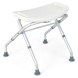 Coast Douchestoel - Inklapbare Douchekruk - Verstelbare Hoogte 49-52,5 cm - Wit
