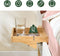 SoBuy NKD01-N - Bamboe Bedplank - Zwevend Nachtkastje met Kabelbeheer - Naturel 36x9x25cm