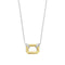 TI SENTO Dames Ketting - 925 zilver - Zirkonia met geel verguld - Maat 42 - 34027ZY