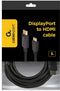 Gembird CC-DP-HDMI-5M - DisplayPort naar HDMI Kabel - 5 m - Zwart