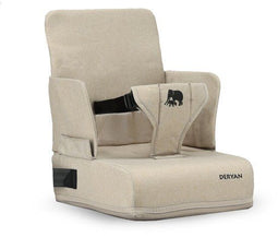 Deryan Travel Booster Stoelverhoger - 3-punts harnas - Kleur Nougat
