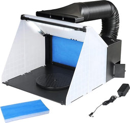 Airbrush spuitcabine kit met 3 LED lichtbuizen