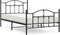 vidaXL - Bedframe - met - hoofd- - en - voeteneinde - metaal - zwart - 107x203 - cm