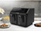 Airfryer 8L - FAGOR - Olievrije friteuse 2 tanks van 4L - 2200W - 8 programma's - Zwart