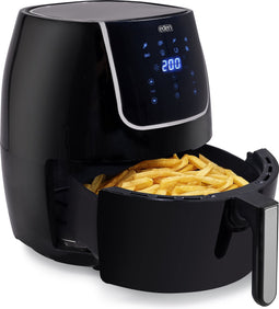 Airfryer XXL - Eden ED-7012 - Heteluchtfriteuse XXL – Inhoud: 6 liter – Digitale bediening - Braden, grillen, bakken, roosteren én frituren tot 80% minder vet - 1500gr friet