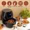 Airfryer XXL - Eden ED-7012 - Heteluchtfriteuse XXL – Inhoud: 6 liter – Digitale bediening - Braden, grillen, bakken, roosteren én frituren tot 80% minder vet - 1500gr friet