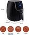 Airfryer XXL - Eden ED-7012 - Heteluchtfriteuse XXL – Inhoud: 6 liter – Digitale bediening - Braden, grillen, bakken, roosteren én frituren tot 80% minder vet - 1500gr friet