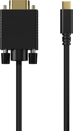 AISENS A109-0692 video kabel adapter 0,8 m USB Type-C VGA (D-Sub) Zwart