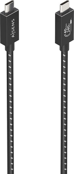 AISENS A156-0866 USB-kabel USB4 Gen 3x2 0,5 m USB C Zwart