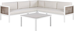 Beliani BORELLO - Loungeset voor 4 - Wit - Aluminium