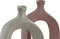 Vaas DKD Home Decor 16 x 6 x 24 cm Beige Roze Aluminium (2 Stuks)