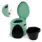 Coast Draagbaar Reis Toiletpotje - Lichtgewicht Hygiënisch - Groen - 41 x 49 x 34 cm