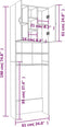 vidaXL - Wasmachinekast - 64x25,5x190 - cm - sonoma - eikenkleurig