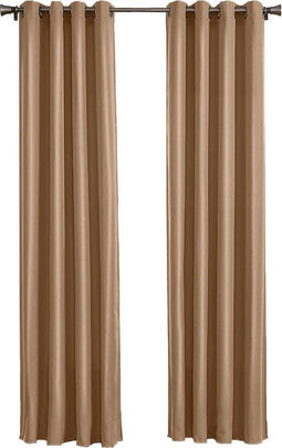 Larson - Luxe effen blackout gordijn - met ringen - 3m x 2.5m - Donker taupe