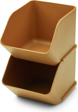 Liewood Rosemary stapelbare opbergbak - Small - 2 stuks - Golden caramel