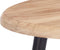 Giftdecor Bijzettafeltje Alaska - hout - beige/zwart - D46 x H50 cm - plantenpot verhoger/koffie tafel
