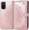 iMoshion Hoesje Geschikt voor Xiaomi Redmi Note 10 (4G) Hoesje Met Pasjeshouder - iMoshion Mandala Bookcase - Rosé Goud