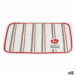 Placemat Kinvara Bon Appetit Wit Rood 33 x 0,3 x 48 cm (12 Stuks)