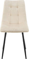 Blanca Eetkamerstoelen - Set van 2 - Fluweel - Beige (2 stuks)