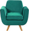 BERNES - Fauteuil - Groen - Fluweel