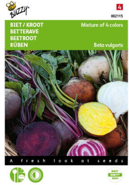 5 stuks - Buzzy - Bieten Mixed colors (geel rood wit) Tuinplus