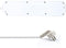 Ewent EW3932 - Stekkerdoos - 6x Geaarde stekkers - 2500W - Wit - 5 meter