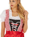 Dressforfun Dirndl Wiesn Madl - Dameskostuum Oktoberfest - Vetersluiting en blouse met ruches - 2 XL