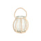 Kaarshouder Home ESPRIT Transparant Natuurlijk Lichtbruin Hout Kristal 22 x 22 x 22 cm