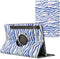 imoshion Tablet Hoes - Geschikt voor Samsung Galaxy Tab S9 11.0 inch FE / Galaxy Tab S10 FE - 360° Draaibare Design Bookcase 2.0 - White Blue Stripes