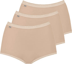 sloggi Maxislip Basic+ - Maxi Slips - 3 Pack - Beige (3 stuks)