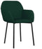 vidaXL - Eetkamerstoelen - fluweel - donkergroen