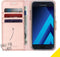 Accezz Hoesje Geschikt voor Samsung Galaxy A3 (2017) Hoesje Met Pasjeshouder - Accezz Wallet Softcase Bookcase - Roze