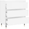 vidaXL - Dressoir - 60x35x70 - cm - bewerkt - hout - wit