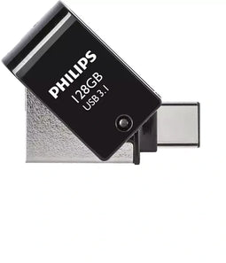 Philips USB 3.1 - 2-in-1 USB-C - 128GB - Zwart