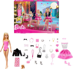 Barbie Adventskalender - Modepop met accessoires - Voor meisjes vanaf 3 jaar - Meerkleurig (1 stuk)