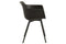 Eetkamerstoelen - Kuip stoel - Set van 4 kuipstoelen - Zwart Kunststof