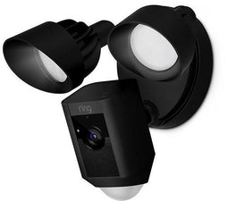 Ring Floodlight Cam Wired Plus - Beveiligingscamera met 1080p HD-video en 2000 lumen schijnwerpers - Buiten